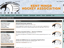 Tablet Screenshot of kentminorhockey.com